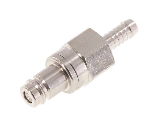 Laiton nickelé DN 10 Bouchon de raccord d'air 9 mm Pilier de tuyau Double obturation