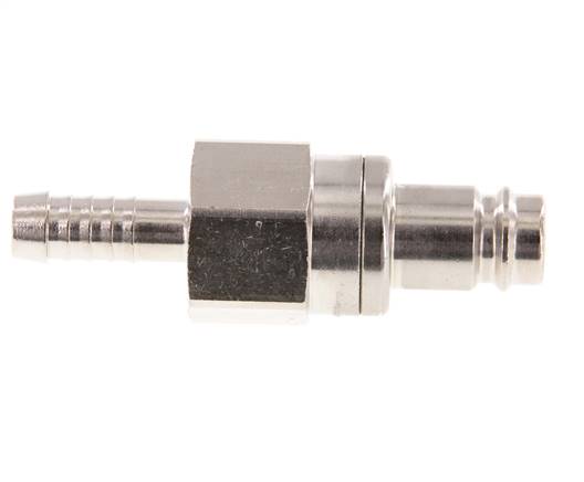Laiton nickelé DN 10 Bouchon de raccord d'air 9 mm Pilier de tuyau Double obturation
