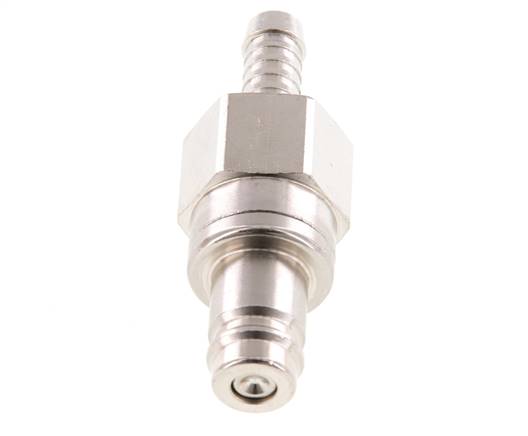 Laiton nickelé DN 10 Bouchon de raccord d'air 9 mm Pilier de tuyau Double obturation