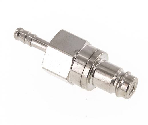 Laiton nickelé DN 10 Bouchon de raccord d'air 6 mm Pilier de tuyau Double obturation