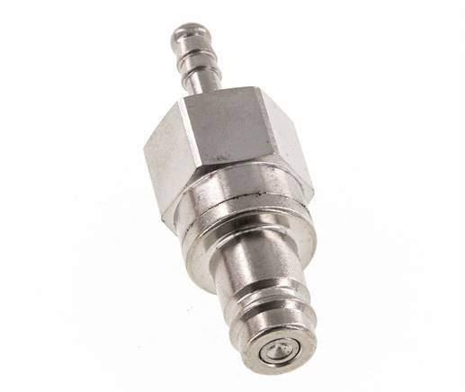 Laiton nickelé DN 10 Bouchon de raccord d'air 6 mm Pilier de tuyau Double obturation