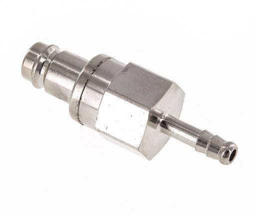 Laiton nickelé DN 10 Bouchon de raccord d'air 6 mm Pilier de tuyau Double obturation