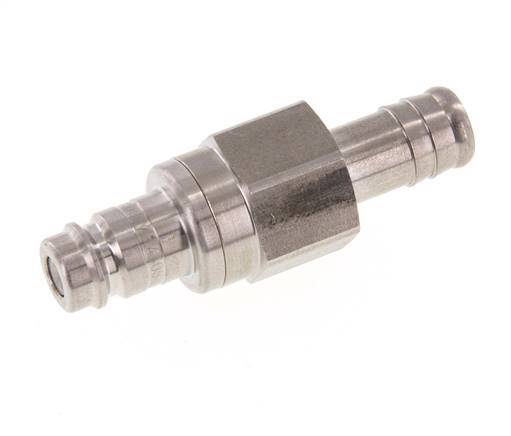 Acier inoxydable DN 10 Air Coupling Plug 13 mm Hose Pillar Double Shut-Off