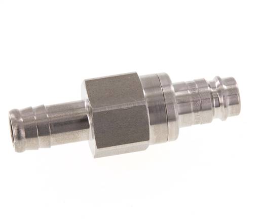 Acier inoxydable DN 10 Air Coupling Plug 13 mm Hose Pillar Double Shut-Off
