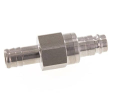 Acier inoxydable DN 10 Air Coupling Plug 13 mm Hose Pillar Double Shut-Off