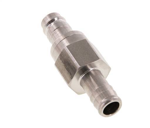 Acier inoxydable DN 10 Air Coupling Plug 13 mm Hose Pillar Double Shut-Off
