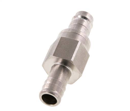 Acier inoxydable DN 10 Air Coupling Plug 13 mm Hose Pillar Double Shut-Off