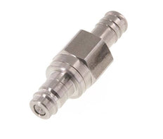 Acier inoxydable DN 10 Air Coupling Plug 13 mm Hose Pillar Double Shut-Off