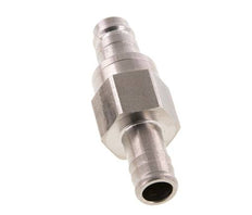 Acier inoxydable DN 10 Air Coupling Plug 13 mm Hose Pillar Double Shut-Off