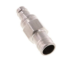 Acier inoxydable DN 10 Air Coupling Plug 19 mm Hose Pillar Double Shut-Off