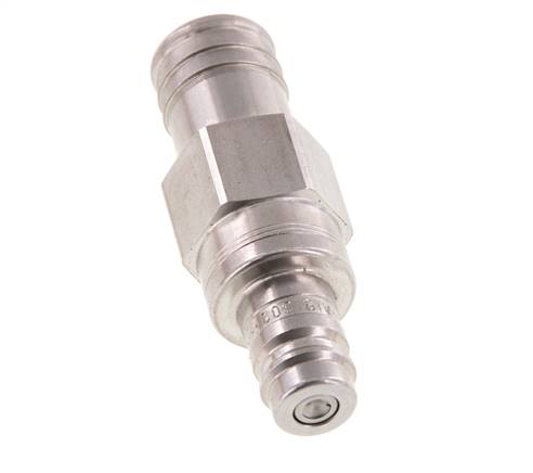 Acier inoxydable DN 10 Air Coupling Plug 19 mm Hose Pillar Double Shut-Off
