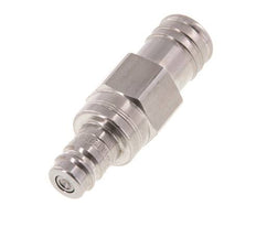 Acier inoxydable DN 10 Air Coupling Plug 19 mm Hose Pillar Double Shut-Off