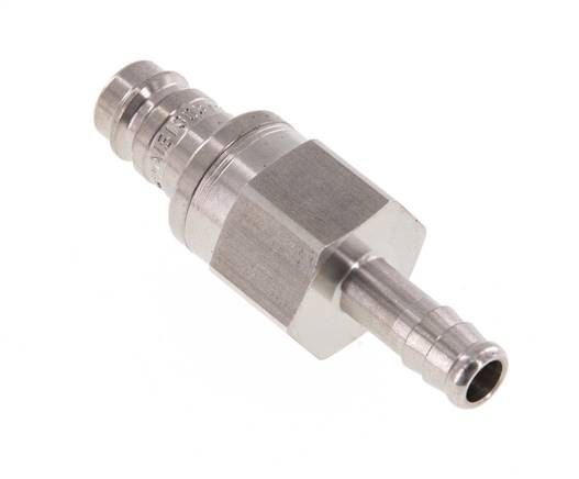 Acier inoxydable DN 10 Air Coupling Plug 9 mm Hose Pillar Double Shut-Off
