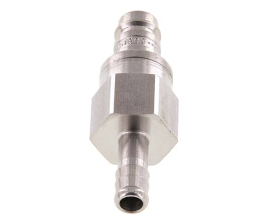 Acier inoxydable DN 10 Air Coupling Plug 9 mm Hose Pillar Double Shut-Off