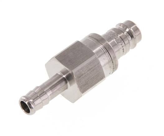Acier inoxydable DN 10 Air Coupling Plug 9 mm Hose Pillar Double Shut-Off