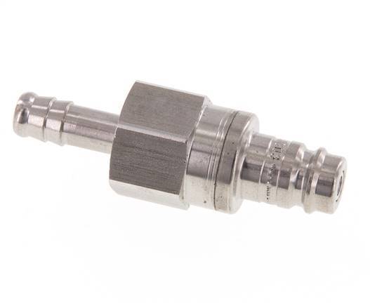 Acier inoxydable DN 10 Air Coupling Plug 9 mm Hose Pillar Double Shut-Off