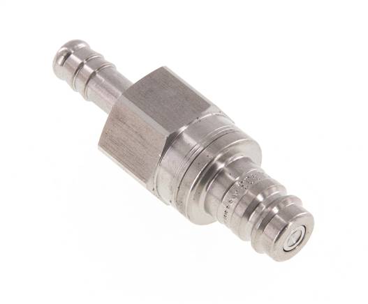 Acier inoxydable DN 10 Air Coupling Plug 9 mm Hose Pillar Double Shut-Off