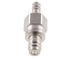 Acier inoxydable DN 10 Air Coupling Plug 9 mm Hose Pillar Double Shut-Off