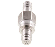 Acier inoxydable 316L DN 10 Air Coupling Plug 13 mm Hose Pillar Double Shut-Off