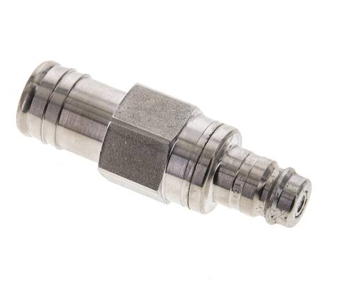 Acier inoxydable 316L DN 10 Air Coupling Plug 19 mm Hose Pillar Double Shut-Off