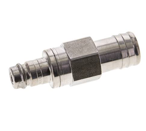 Acier inoxydable 316L DN 10 Air Coupling Plug 19 mm Hose Pillar Double Shut-Off