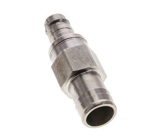 Acier inoxydable 316L DN 10 Air Coupling Plug 19 mm Hose Pillar Double Shut-Off