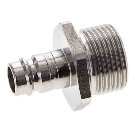 Acier inoxydable DN 10 Air Coupling Plug G 3/4 inch Male