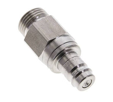 Bouchon de raccord d'air DN 10 en acier inoxydable G 1/2 pouce mâle à double obturation