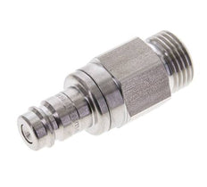 Bouchon de raccord d'air DN 10 en acier inoxydable G 1/2 pouce mâle à double obturation