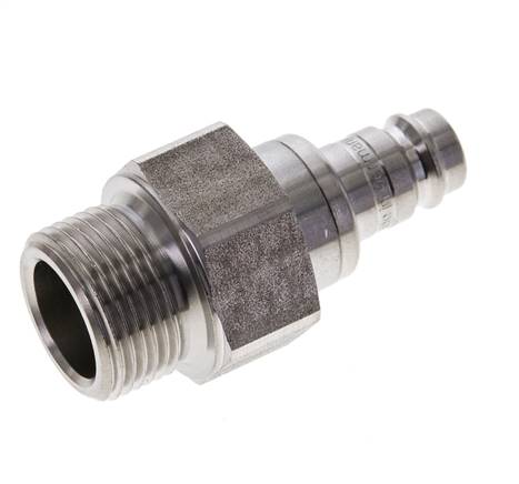 Bouchon de raccord d'air DN 10 en acier inoxydable G 3/4 pouce mâle à double obturation