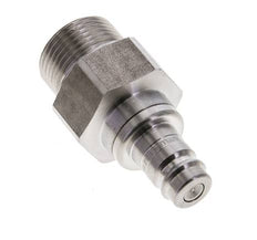 Bouchon de raccord d'air DN 10 en acier inoxydable G 3/4 pouce mâle à double obturation