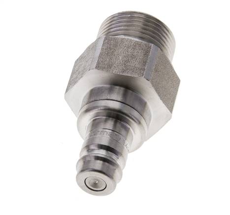 Bouchon de raccord d'air DN 10 en acier inoxydable G 3/4 pouce mâle à double obturation