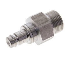 Bouchon de raccord d'air DN 10 en acier inoxydable G 3/4 pouce mâle à double obturation