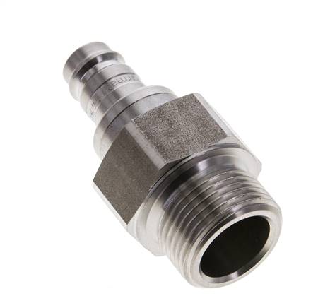 Bouchon de raccord d'air DN 10 en acier inoxydable G 3/4 pouce mâle à double obturation