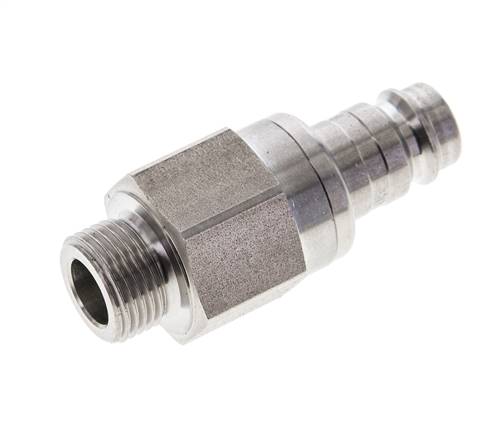 Bouchon de raccord d'air DN 10 en acier inoxydable G 3/8 pouce mâle à double obturation