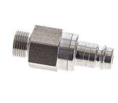 Bouchon de raccord d'air DN 10 en acier inoxydable G 3/8 pouce mâle à double obturation