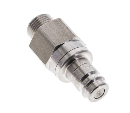 Bouchon de raccord d'air DN 10 en acier inoxydable G 3/8 pouce mâle à double obturation