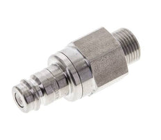 Bouchon de raccord d'air DN 10 en acier inoxydable G 3/8 pouce mâle à double obturation