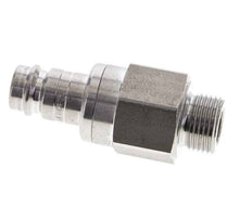 Bouchon de raccord d'air DN 10 en acier inoxydable G 3/8 pouce mâle à double obturation