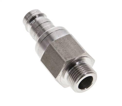 Bouchon de raccord d'air DN 10 en acier inoxydable G 3/8 pouce mâle à double obturation