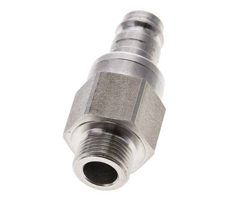 Bouchon de raccord d'air DN 10 en acier inoxydable G 3/8 pouce mâle à double obturation