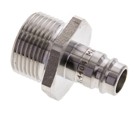 Acier inoxydable 316L DN 10 Air Coupling Plug G 3/4 inch Male
