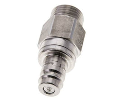 Acier inoxydable 316L DN 10 Air Coupling Plug G 1/2 inch Male Double Shut-Off