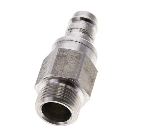 Acier inoxydable 316L DN 10 Air Coupling Plug G 1/2 inch Male Double Shut-Off