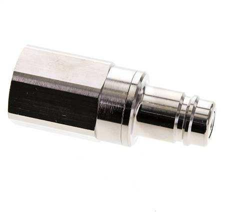 Laiton nickelé DN 15 Air Coupling Plug G 1 inch Female Double Shut-Off
