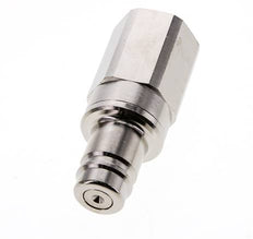 Laiton nickelé DN 15 Air Coupling Plug G 1 inch Female Double Shut-Off