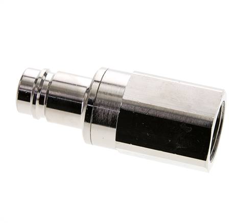 Laiton nickelé DN 15 Air Coupling Plug G 1 inch Female Double Shut-Off