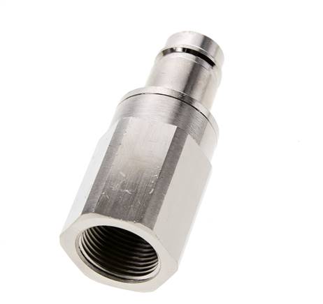 Laiton nickelé DN 15 Air Coupling Plug G 1 inch Female Double Shut-Off