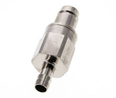 Nickel-plated Brass DN 15 Air Coupling Plug 13 mm Hose Pillar Double Shut-Off