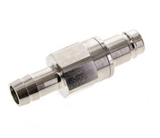 Nickel-plated Brass DN 15 Air Coupling Plug 19 mm Hose Pillar Double Shut-Off